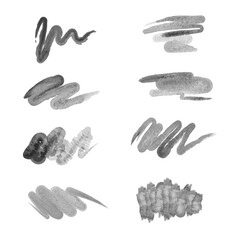 Flat Paint Brush Thin Full Background High Detail Abstract Vector Background Set