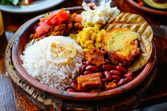 Bandeja paisa, typical Colombian main dish - Gastronomy of Antioquia