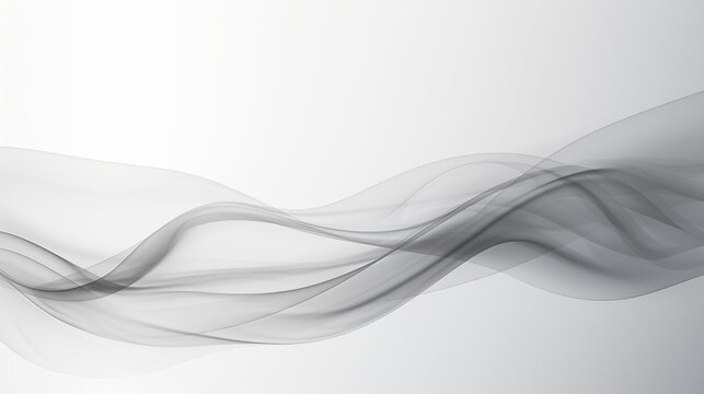 Abstract Smoke Design on Gradient Gray Background