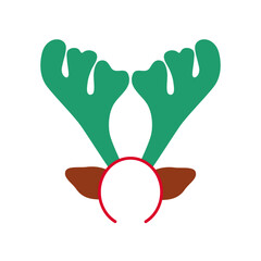 Reindeer antlers headband on white background vector illustration - 757942576