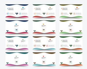 Double sided business card design, Visiting card, Color variation business card design, Unique business card design, Modern business card design, Vector design template