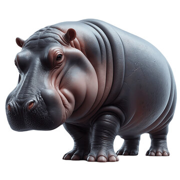 Captivating Hippopotamus PNG: Realistic Digital Illustration of the Animal - Hippopotamus Transparent Background - Hippopotamus PNG Image
