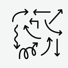 Set arrow icon vector logo design template