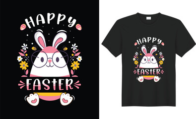 Easter day t shirt, bunny t shirt vector, Happy easter funny t shirt design template, Easter Funny message t-shirt typography for kid's men, women,Poster, banner, print apparel, gift, greeting, tee.