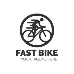 Fototapeta premium Dynamic Bicycle Logo Representing Speed and Efficiency for a Cycling Brand