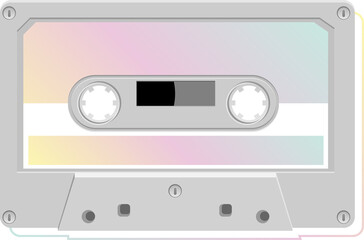 Retro Audio Cassette Tape with Holographic Sticker