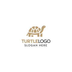 Minimalist Turtle Logo Design Illustration for Brand Identity on a White Background