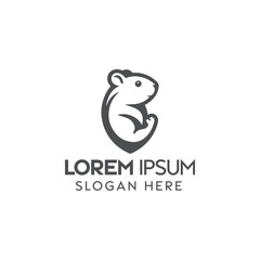Stylized Bear Logo Featuring Bold Contrast for a Fictitious Brand Named Lorem Ipsum