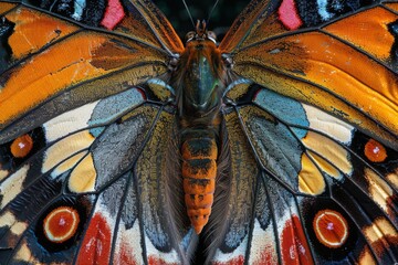 Close up detailed Butterfly Wings 
