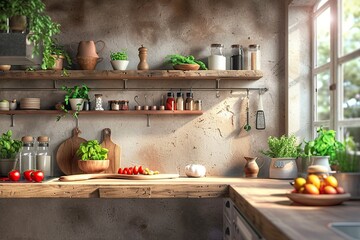 Spacious Kitchen With Center Island and Breakfast Bar