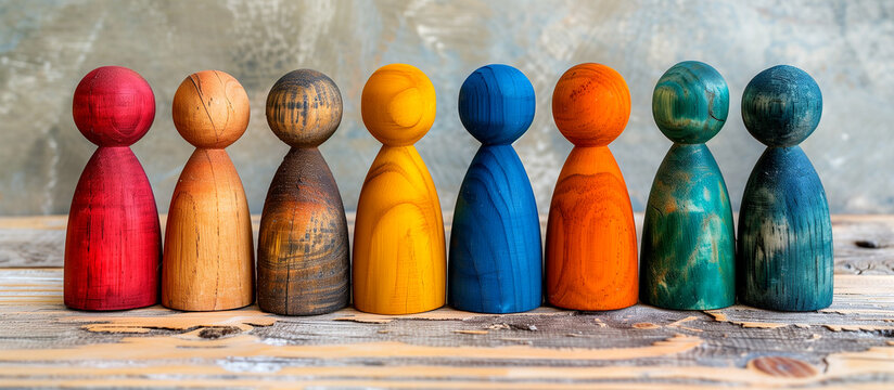 Colorfull peg dolls, colors, rainbow, different people, ilustrate, you and me, differences, nations in the world, lesrn color, kids, how to play, mix it up, multi-colored wooden toys