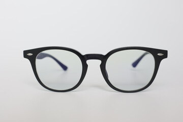 glasses on white background