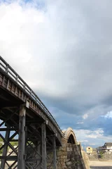 Naadloos Behang Airtex Kintai Brug 『 錦帯橋』山口県  岩国 横山  日本観光　Kintai Bridge 　