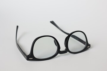 glasses on a black background