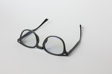 glasses on a white