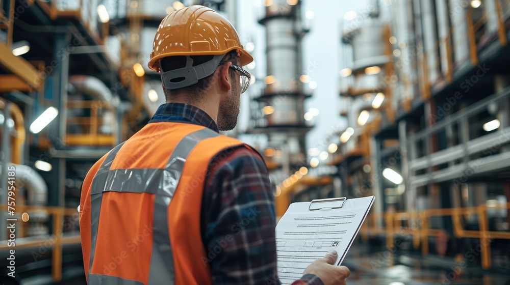 Poster gas project supervision expert with documents. generative ai.