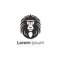 Monochrome Lion Logo Design for Brand Identity Concept