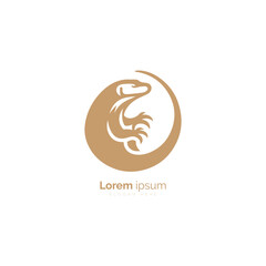 Elegant Dragon Emblem in Monochrome for a Fictional Company Branding