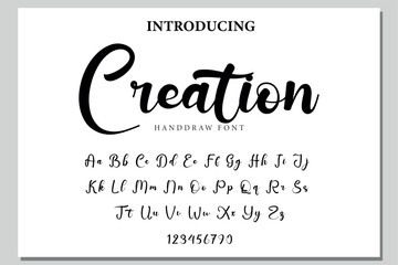 Creation Font Stylish brush painted an uppercase vector letters, alphabet, typeface