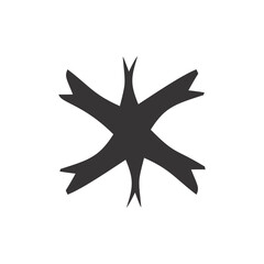 Hand drawn contemporary shapes silhutee Symbol visual illustration