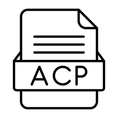 ACP File Format Vector Icon Design