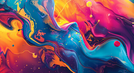 Abstract colorful background with vibrant colors and swirling shapes