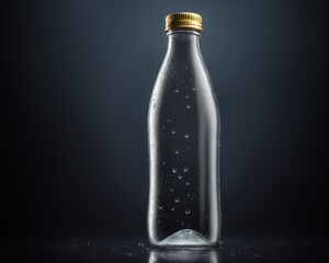Blank Bottle with Droplets, Fresh bottle of water