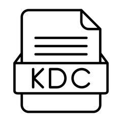 KDC File Format Vector Icon Design