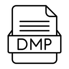 DMP File Format Vector Icon Design