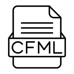 CFML File Format Vector Icon Design