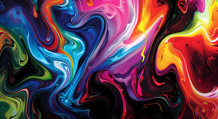Abstract colorful background with vibrant colors and swirling shapes