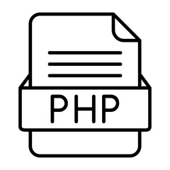 PHP File Format Vector Icon Design