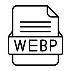 WEBP File Format Vector Icon Design