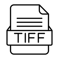TIFF File Format Vector Icon Design