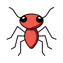 vector ant illustration on white background