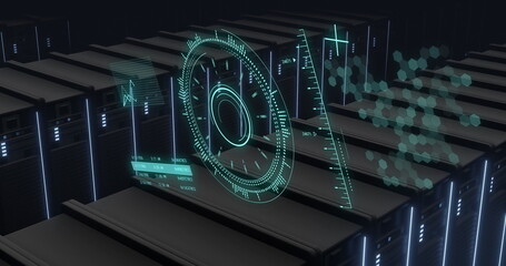 Image of data processing over computer servers