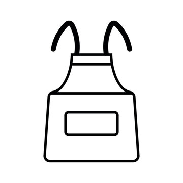 recommend clip art: black vector apron icon on white background