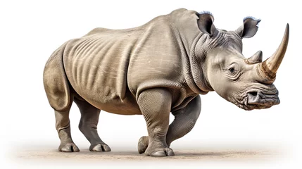 Foto op Canvas Rhino Isolated on white background ©  Mohammad Xte