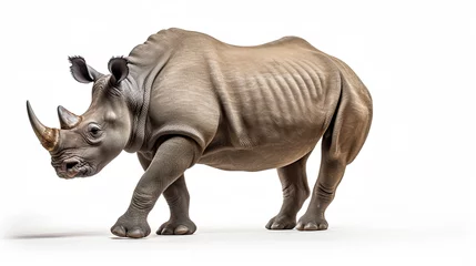 Zelfklevend Fotobehang Rhino Isolated on white background ©  Mohammad Xte