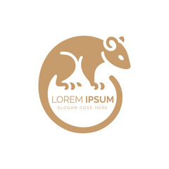 Elegant Stylized Mouse Graphic as a Company Logo With Placeholder Text