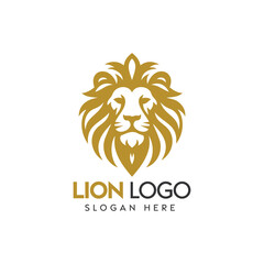Elegant Golden Lion Logo Design for Corporate Branding and Identity