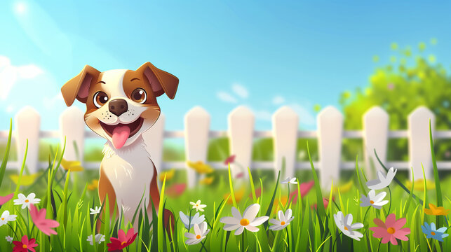 dog smiling and flowers (4)
