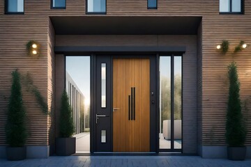 In health-conscious situations, a sleek metallic door with a built-in thermostat enables touchless access.