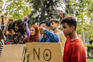 Bright Smiles and Signs of Peaceful Protest