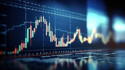 Naklejka premium Financial data on a monitor as Finance data concept