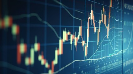 Financial data on a monitor as Finance data concept