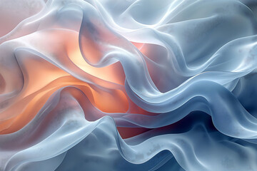 Obraz premium Beautiful Abstract 3D Background with Smooth Silky Shapes