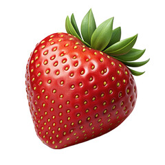 Isolated strawberry. Red strawberry