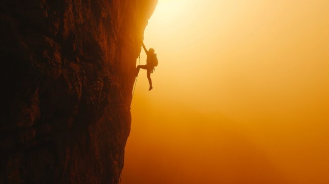 A rock climber in Grand Canyon.