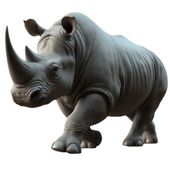Obraz premium Rhino PNG Download: Realistic Digital Rendering of Powerful Beast - Rhino PNG, Rhino Transparent Background - Rhino PNG Image 